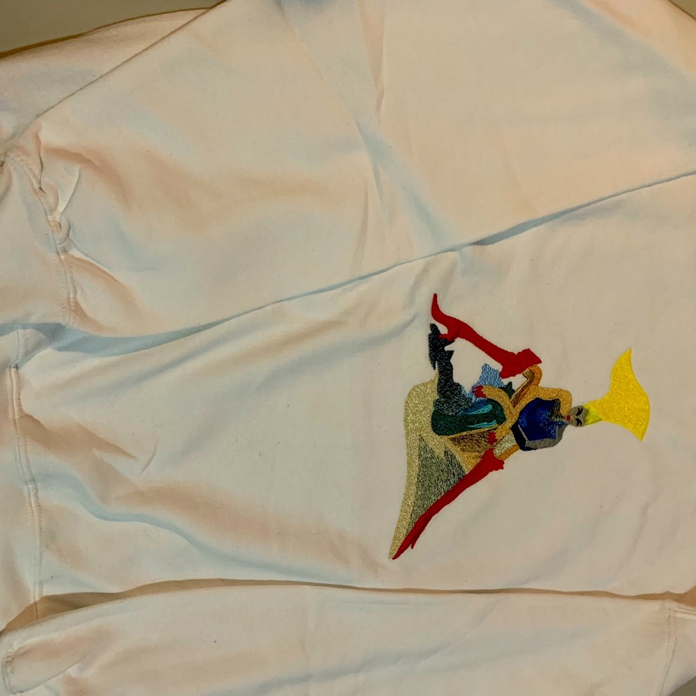 Custom-made embroidery sweaters. Sizes small to x large.